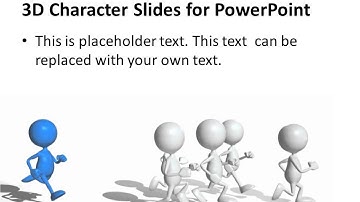 CrystalGraphics 3D Character Slides for PowerPoint Falling Behind