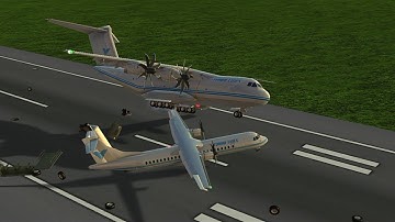 AI collide with ground vehicle || Turboprop flight simulator