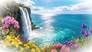 Waterfalls, Nature, Relaxing Slideshow, Music