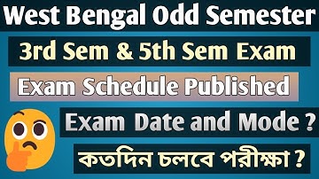 #NBU Odd Semester Exam 2022 || WB 3rd Sem 5th Sem Exam Routine 2022 || North Bengal University Exam
