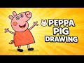 HOW TO DRAW PEPPA PIG | PEPPA PIG DRAWING EASY STEP BY STEP FOR KIDS | EASY DRAWING FOR BEGINNERS