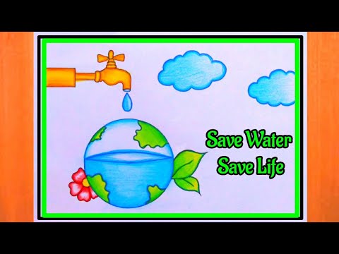 Save Water Easy Drawing / Save Water Save Life Drawing / World Water Day  Drawing - YouTube