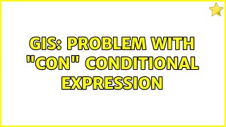GIS: Problem with "Con" conditional expression Profile