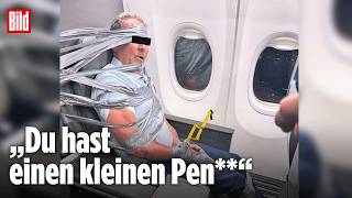 Chaos Im Flugzeug Passagier Gefesselt Und Wegen Ausrasters Angeklagt