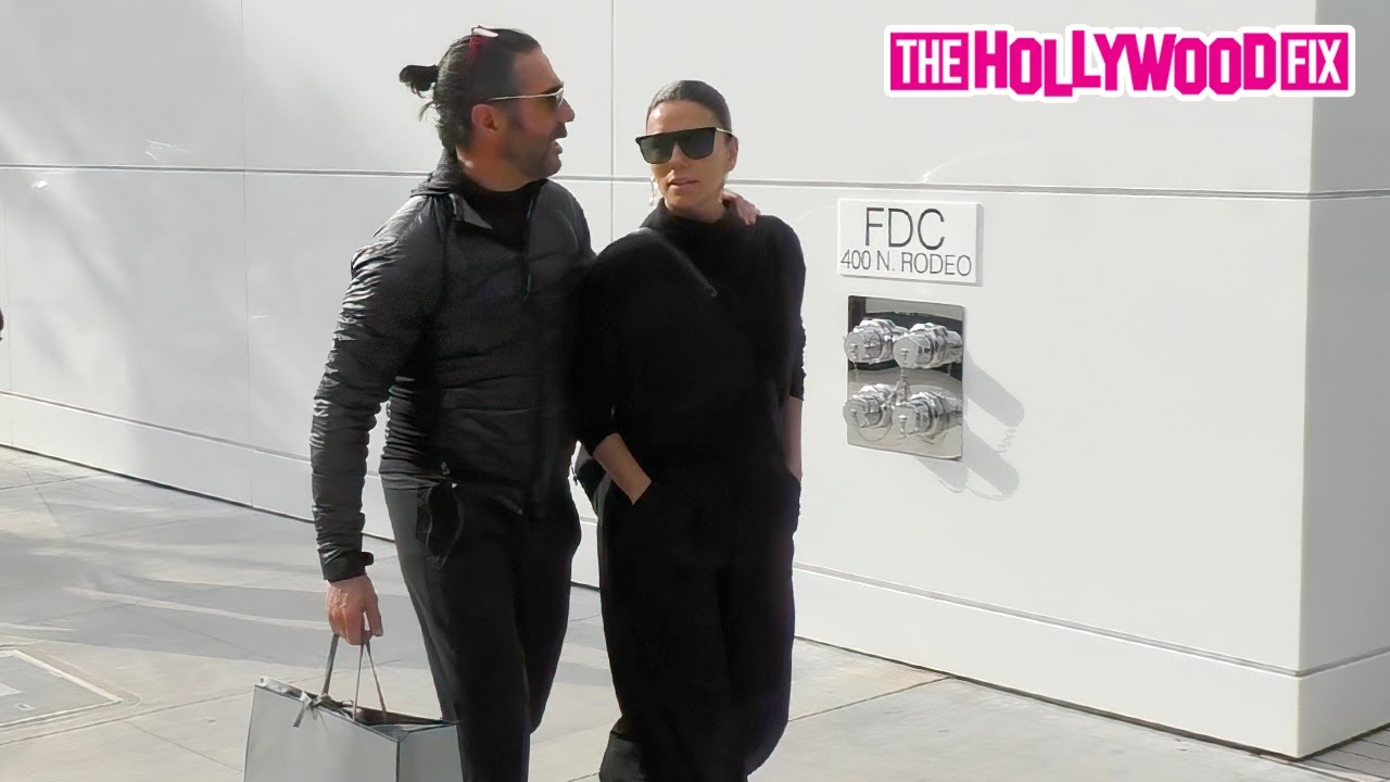 Eva Longoria & Her Husband Jose Baston Get In Some Last Minute Christmas Shopping On Rodeo Dr. In BH