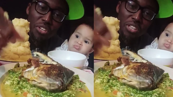 BRITISH TRY NIGERIAN FOOD|FUFU AND EGUSI MUKBANG|AFRICAN FOOD MUKBANG|FUFU MUKBANG|AFRICAN FOOD|FUFU