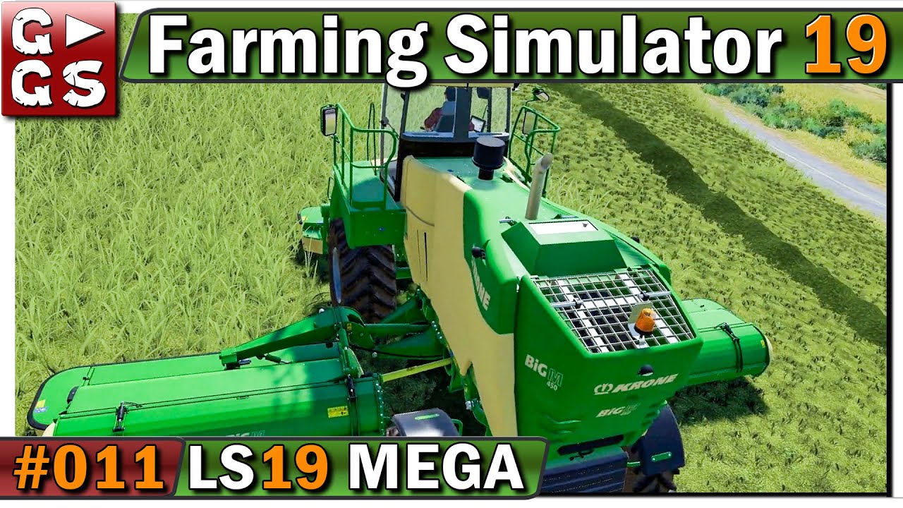 LS19 MEGA 🚜 KRONE BIG M und Zuschauer Mähen #11 LANDWIRTSCHAFTS SIMULATOR 19 gaming logo