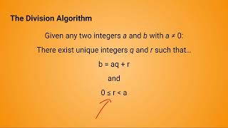 Screencast 1.8: The Division Algorithm and the modulus operator