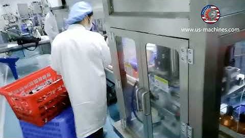 Hand gel washing liqdui tracking nozzle bottle automatic filling pump capping machine packing video