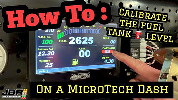 How to calibrate the fuel level sender on a MicroTech Dash