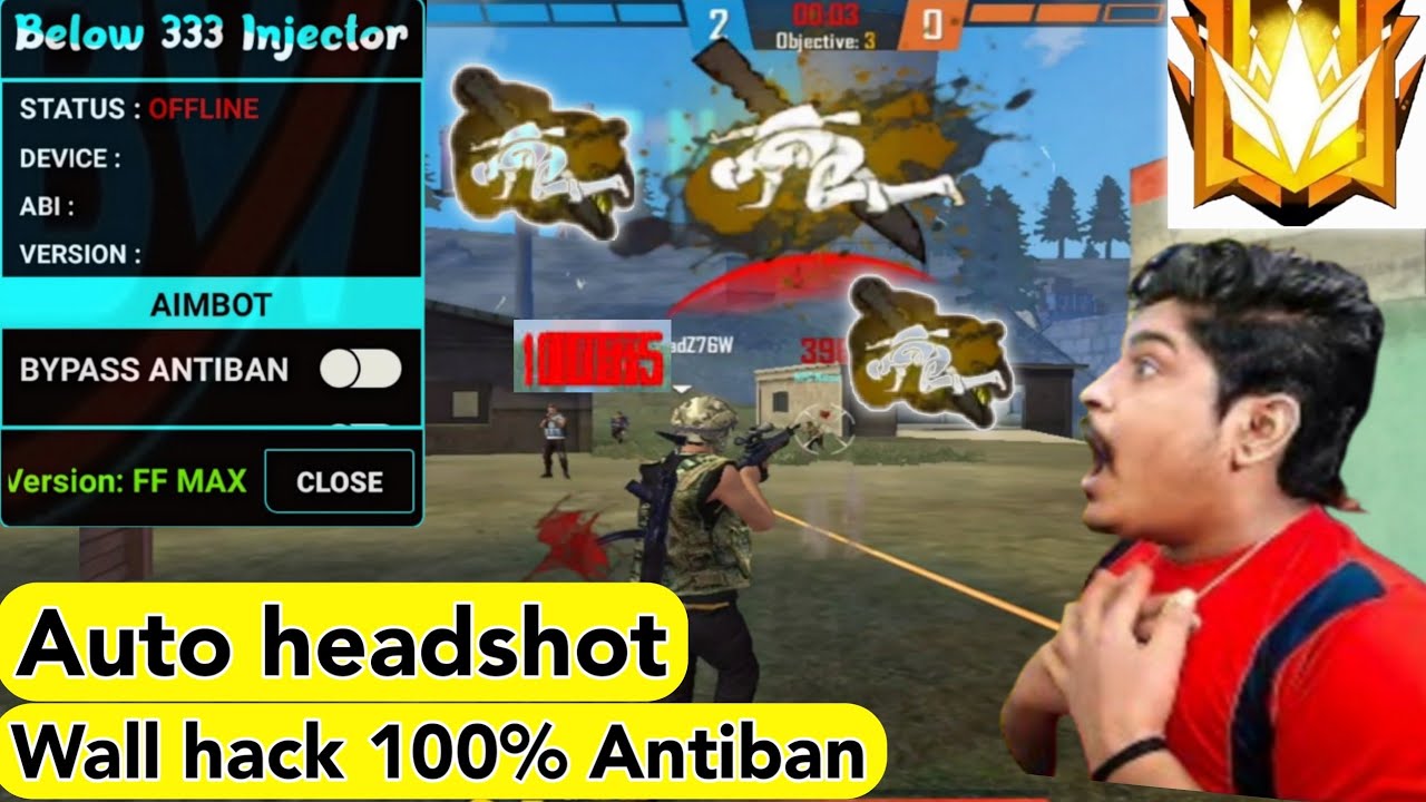 Free Fire headshot, npc name + wall hack 100 Antiban Ob34 New injector