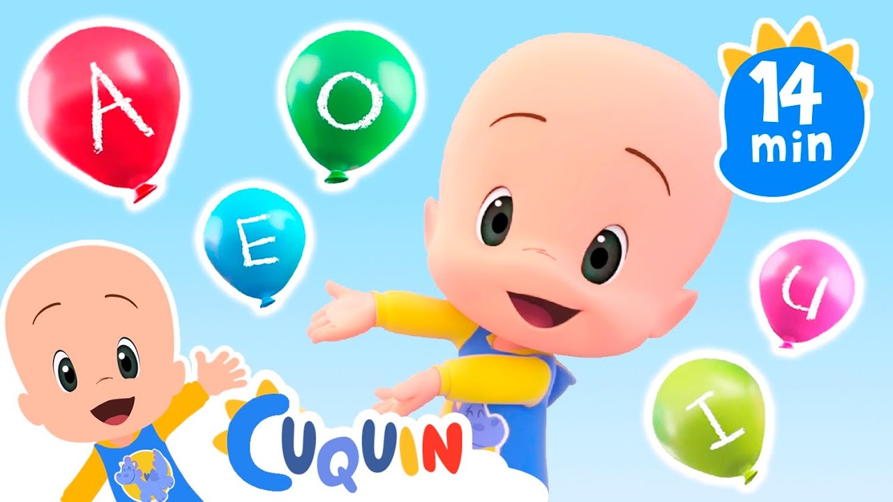 Vowel Balloon Adventures | Cleo & Cuquin Educational Videos for Children