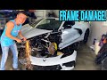 Tearing Apart Rod Waves WRECKED C8 Corvette! - FOUND MORE DAMAGE!