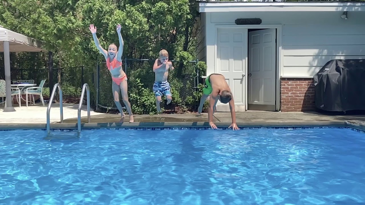 Jumping and Diving into Swimming Pools in SlowMotion (Summer 2020