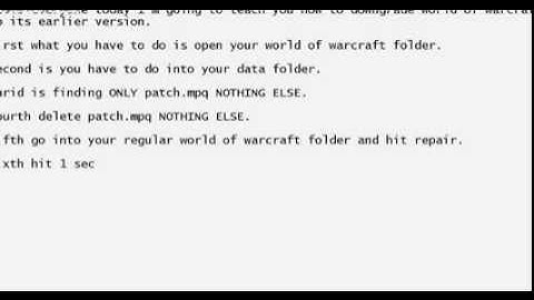 [TuT] How To Downgrade World of Warcraft [TuT]