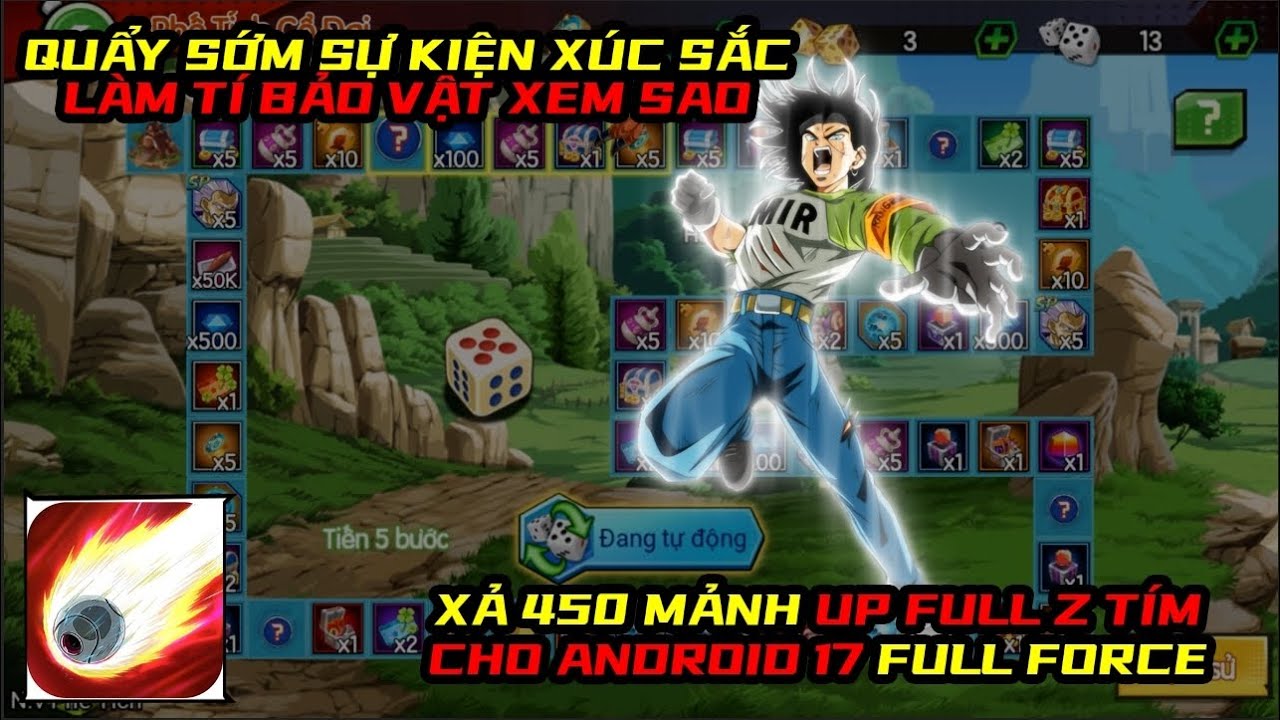 Siêu Rồng Thần Huyền Thoại - CHIẾN XÚC XẮC XẢ 450 MẢNH LÊN AD 17 FULL FORCE FULL Z TÍM