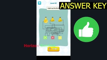 Brain Rush - Thinking Puzzle LEVEL 47 Light up the bulb - Gameplay Walkthrough Android IOS