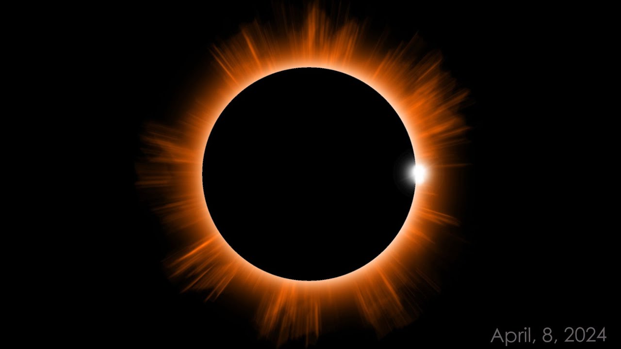 ថតបានផ្ទាល់! Total Solar Eclipse of April 8 2024 - YouTube