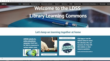 LDSS Library video #2: tools for learning at home