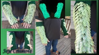 Large Half Wrap Glow in the Dark Dragon Wing Etched Gauntlets - JayeCreations