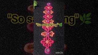 Easy Border Rangoli design 💫 It's a 500 subscribers special rangoli 🌼 #colourfulmoments