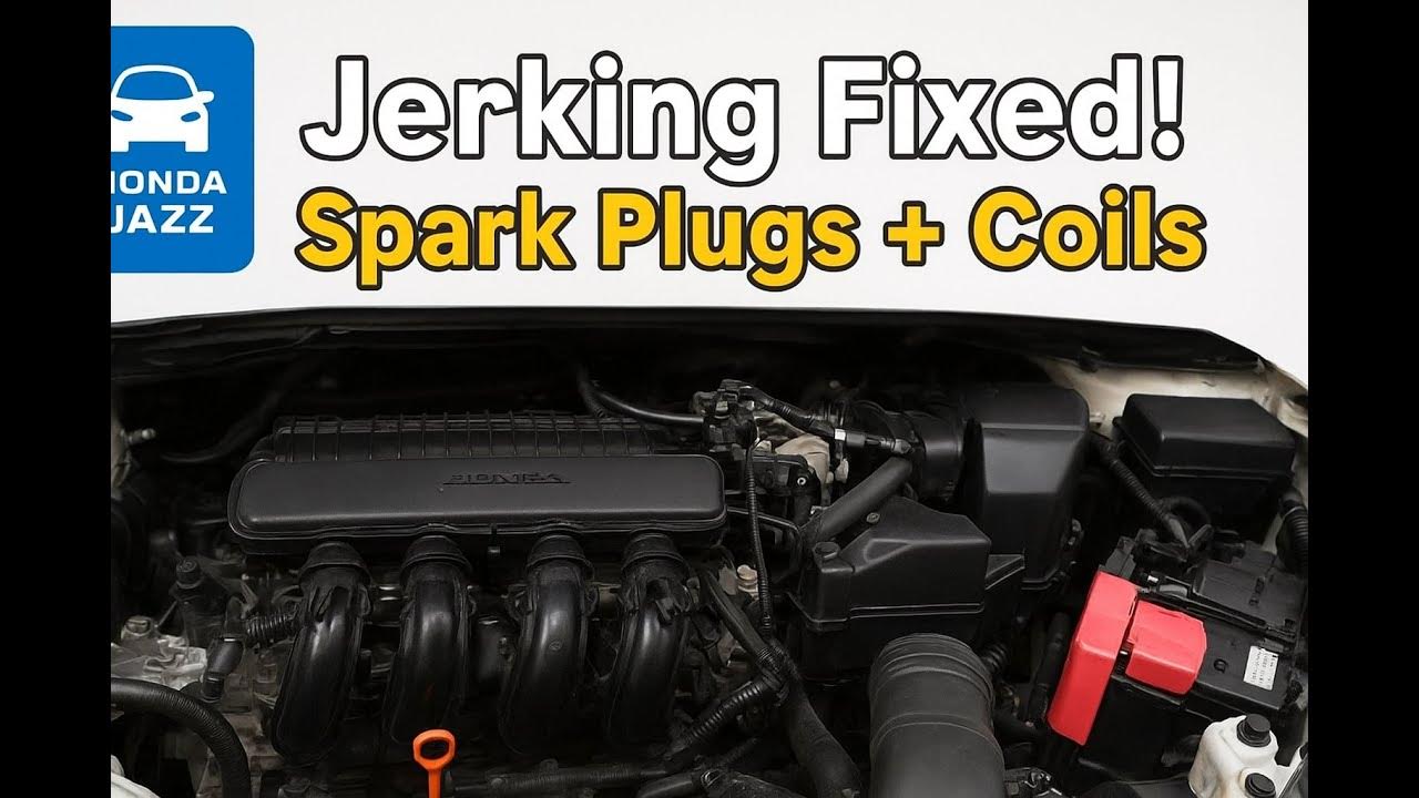 Honda Jazz Auto spark plugs ignition coils replacement,car was jerking like it had a gearbox
