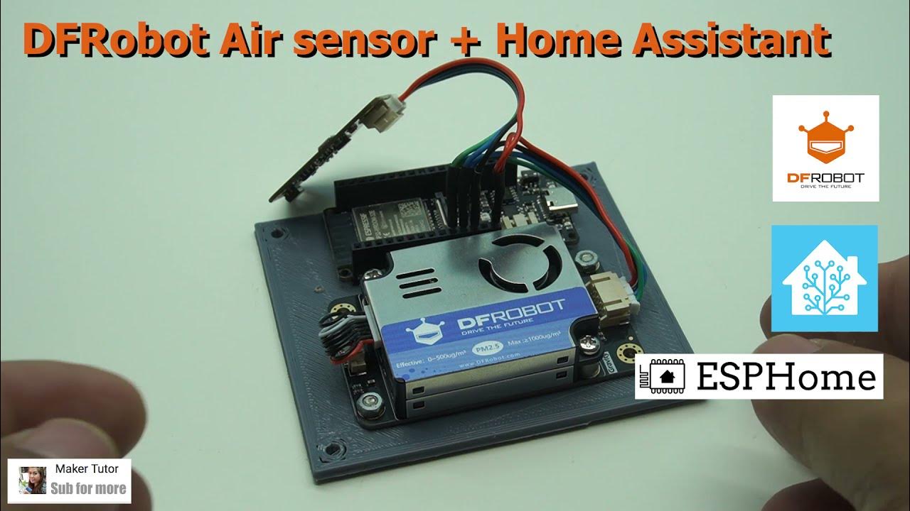 DIY Home Assistant Air Quality Sensor espHome custom sensor DFRobot
