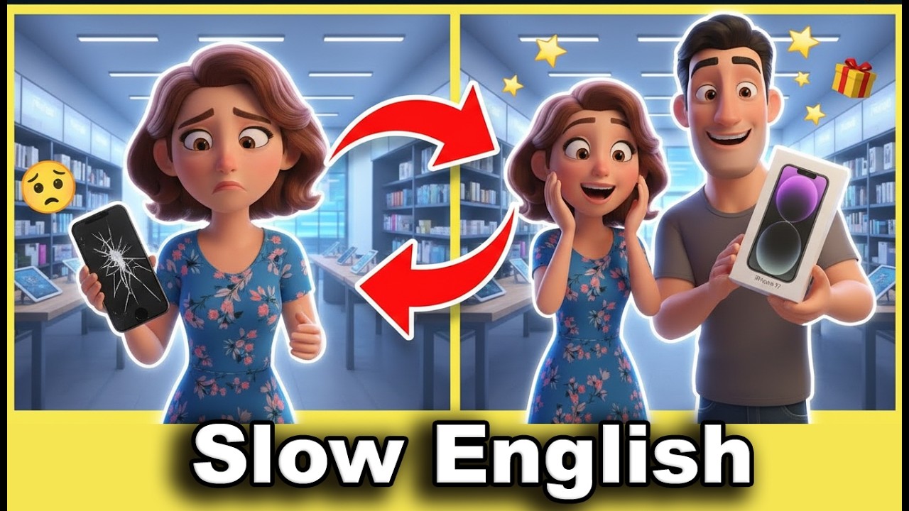 Learn English with Story: Buying iPhone 17 🛍️ | Slow English Listening Practice for Beginners