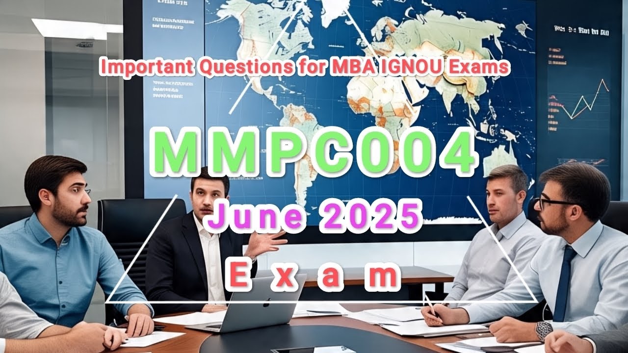 MMPC 004 Important Questions | IGNOU MBA Exam Preparation | Accounting for Managers 