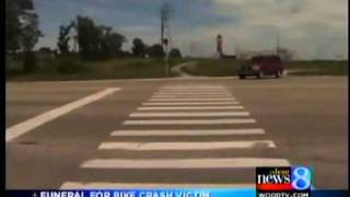 Call for change at bicyclist's funeral