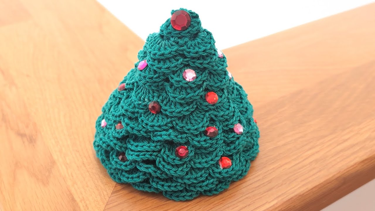 Wunderschöner Weihnachtsbaum häkeln ✨ Einfache Anleitung mit Glitzer – Perfekte Deko 