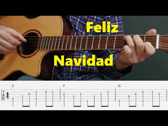 Feliz Navidad - José Feliciano - Fingerstyle Guitar Tutorial tabs and ...