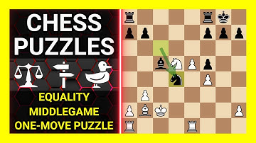 Chess Puzzles to Practice. Themes: Equality, Middlegame, One-move puzzle. Learn Chess