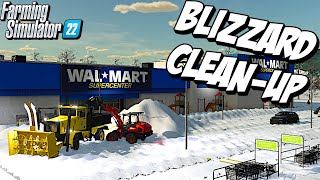 Cleaning Up the Walmart Parking Lot After A Blizzard | Farming Simulator 22