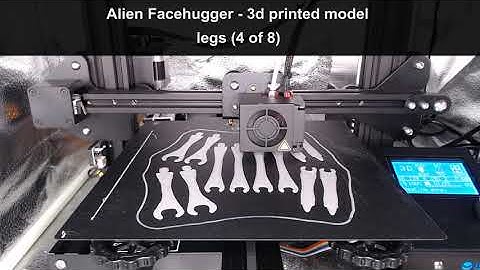 3D Printed Alien Facehugger - time lapses - all parts compilation