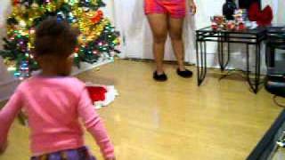 pus does a christmas dance in her NEW BOOTS! 013.AVI