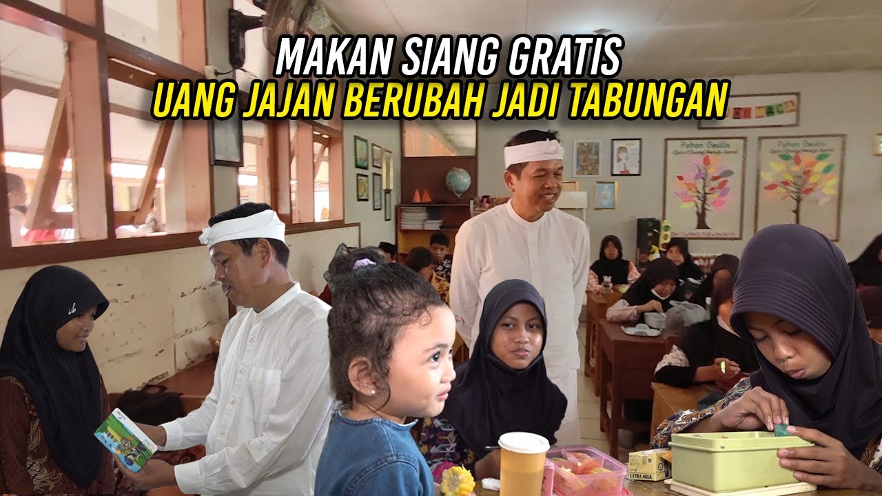 MAKAN SIANG GRATIS DI SD CIWANGI | UANG JAJAN BERUBAH JADI TABUNGAN
