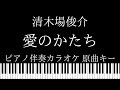 【ピアノ伴奏カラオケ】愛のかたち / 清木場俊介【原曲キー】