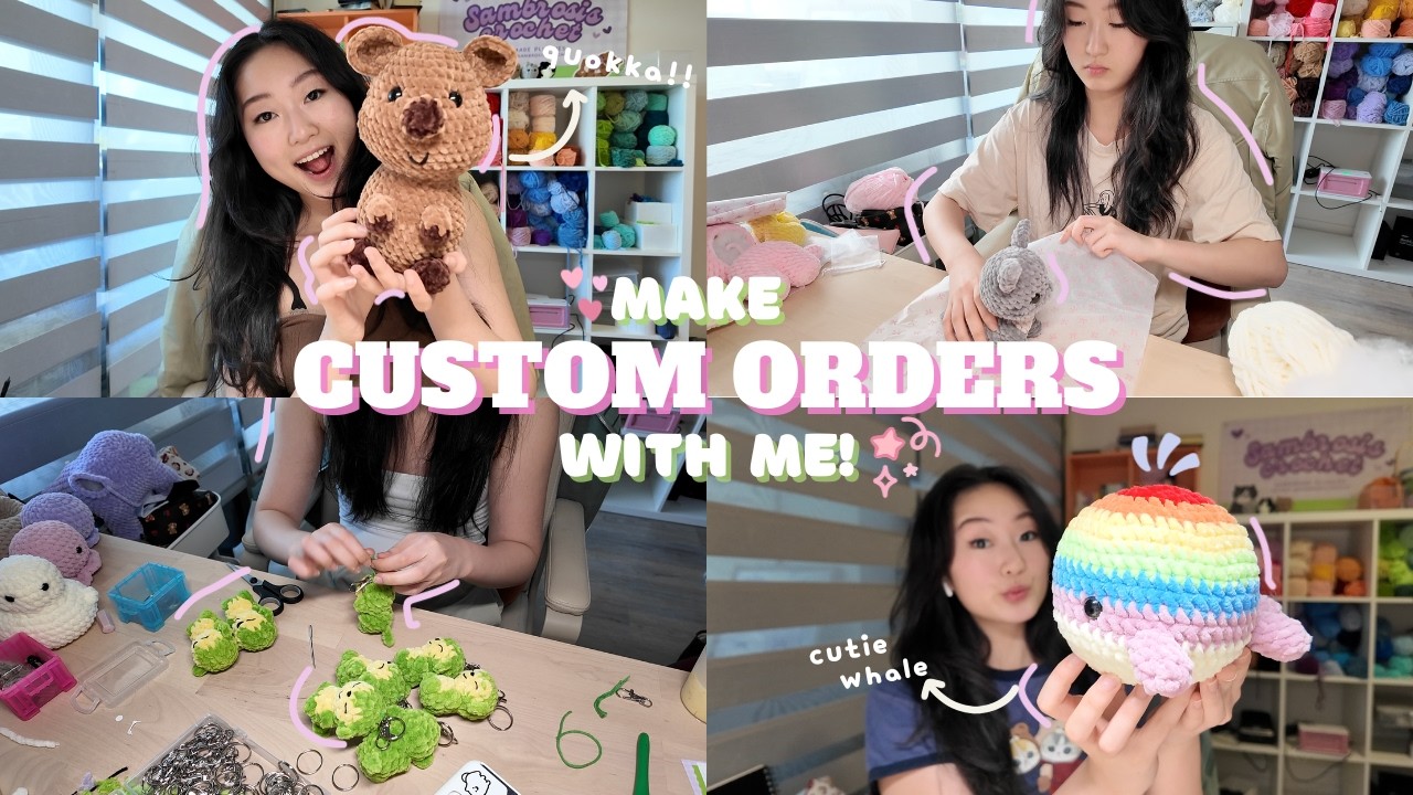 ENDLESS CUSTOM ORDER MAKING! 🙉🐳 Making & Packing Custom Orders