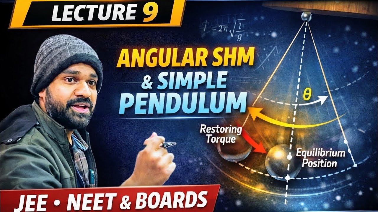 Angular SHM & Simple Pendulum for JEE, NEET & Boards