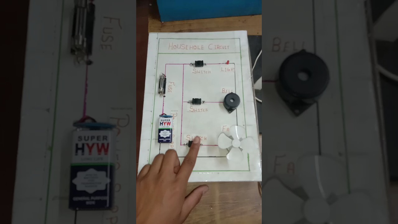 electrical project for class 12 | iti project diy | science project | house hole circuit ❤️