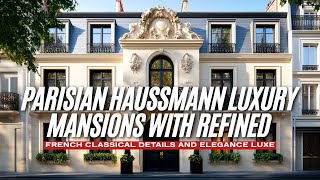 Parisian Haussmann Luxury Mansions with Refined French Classical Details and Elegance Luxe