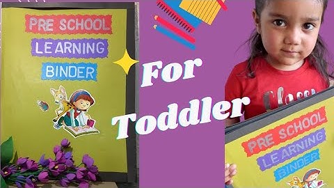 pre School Learning Binder/ Toddler Learning Folder/learn  the basics.