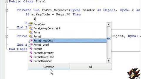 visual Basic 2008 Make a ShortCut Key High Quality