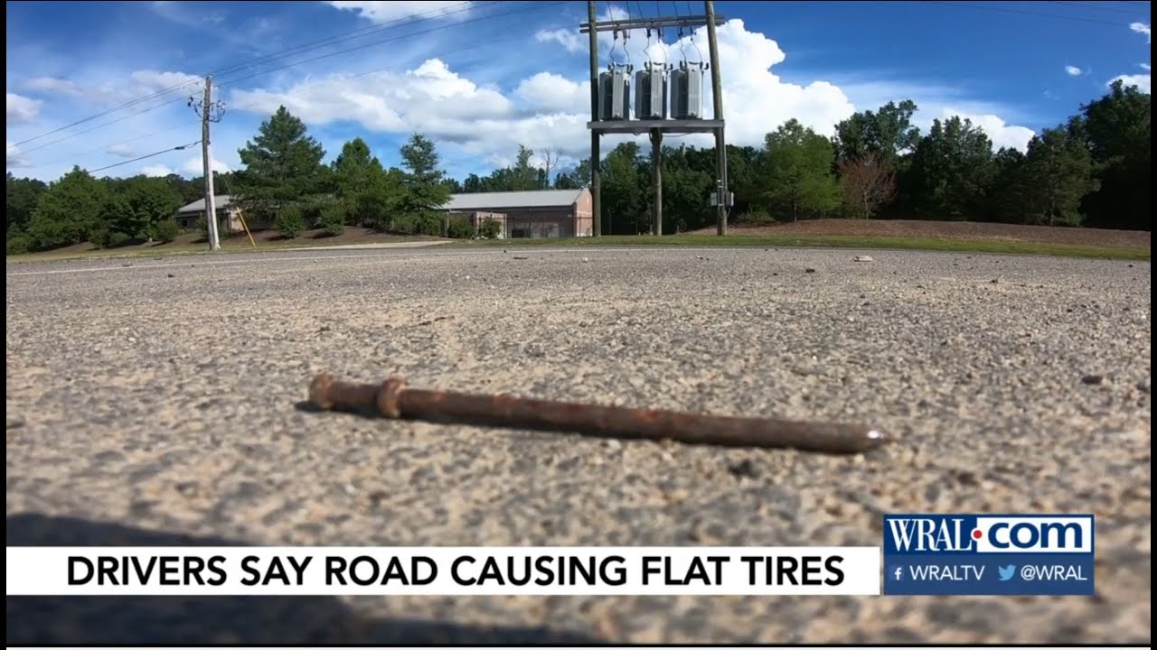Drivers say debris on Cary road causing flat tires YouTube