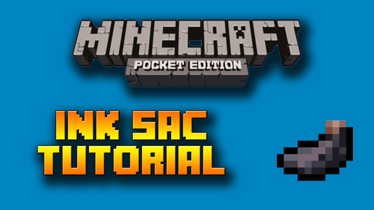 Minecraft Pocket Edition : Ink Sac Tutorial - YouTube