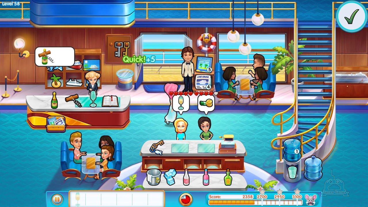 The Love Boat #87 Level 58 Wave for goodbye! 🎮 James Games