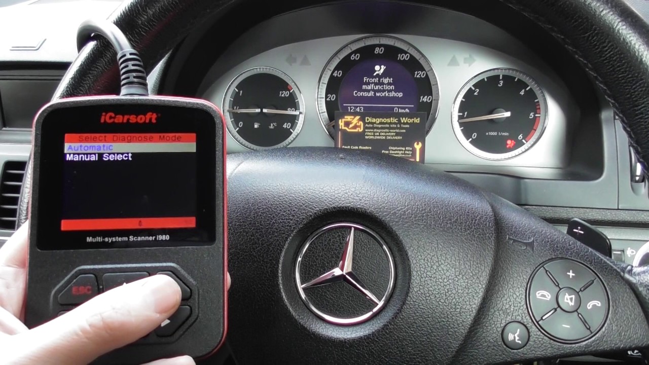 C Class W204 Airbag Light YouTube