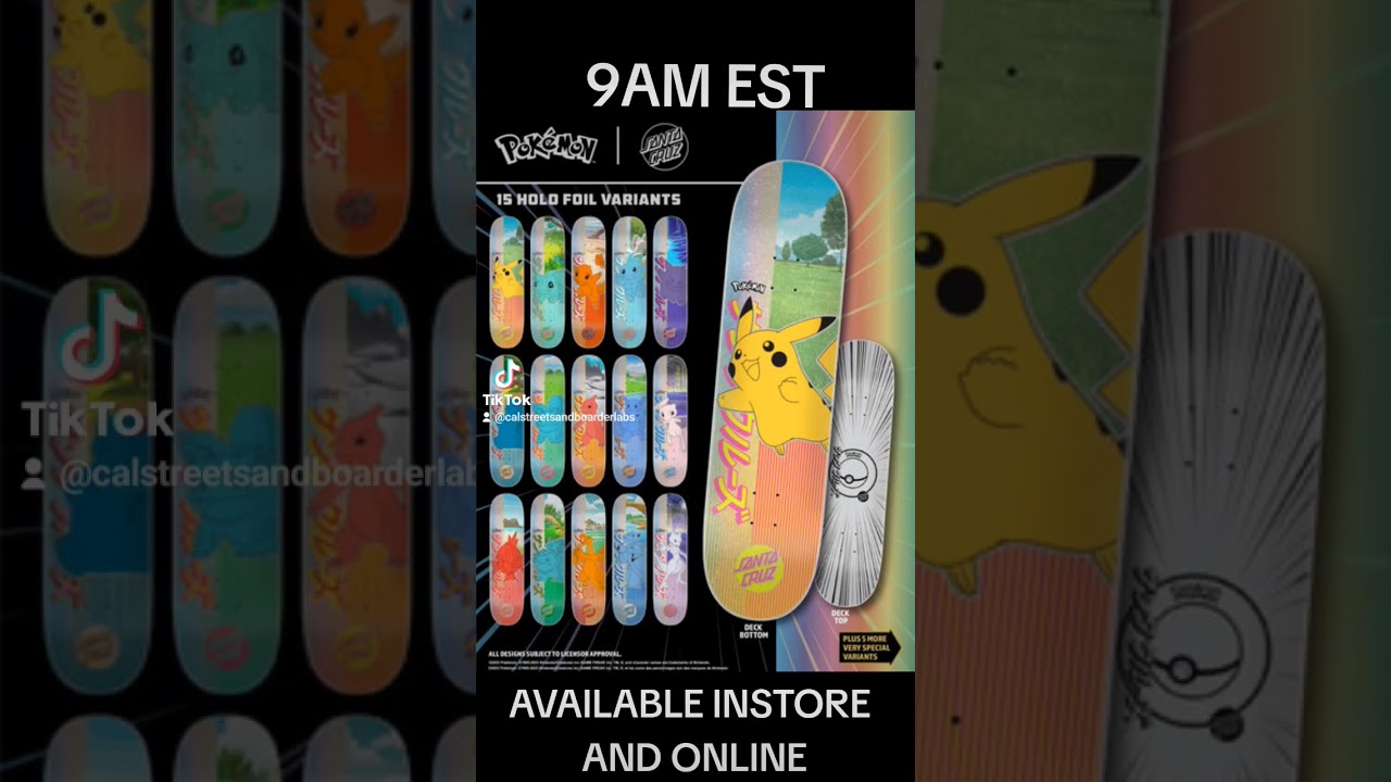Unlocking the Power of Pokémon: The Ultimate Collaboration with Santa Cruz  Skateboards - CalStreets BoarderLabs