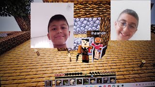 Minecraft 2.Bölüm Tekblock Ev Yaptık Yaratıklar bizi salmadı #minecraft #tekblock #survuval 